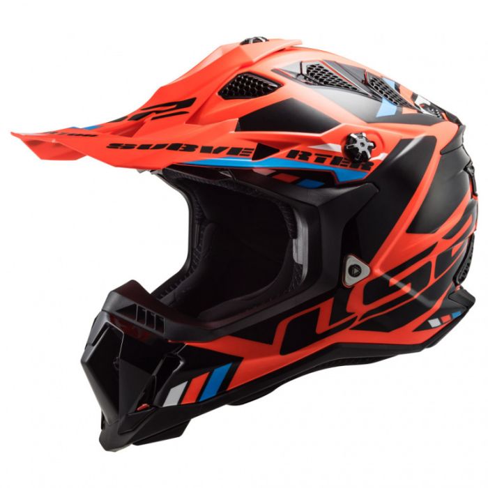 Мотошлем LS2 MX700 SUBVERTER EVO STOMP черно-оранжевый