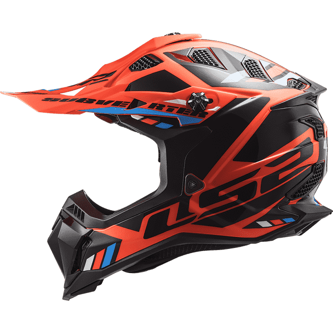 Мотошлем LS2 MX700 SUBVERTER EVO STOMP черно-оранжевый