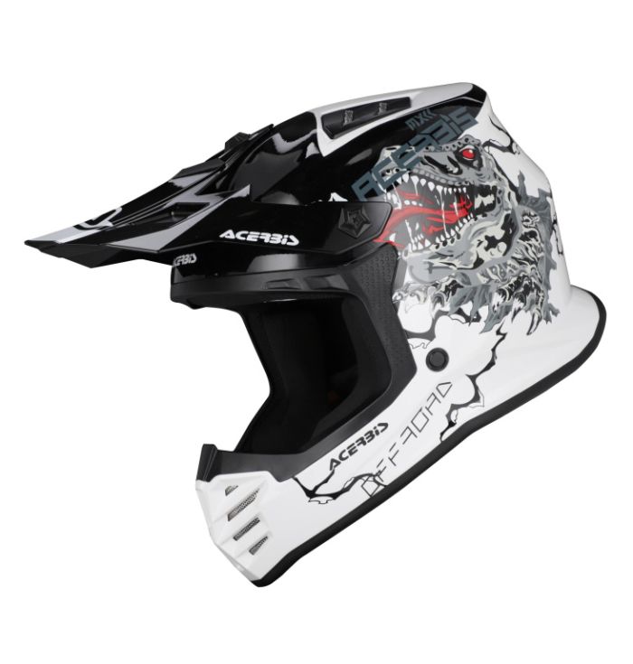 Мотошлем детский кроссовый Acerbis Profile Junior White/Black