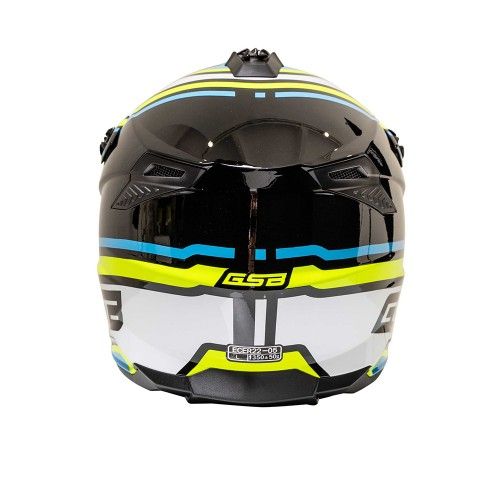 Кроссовый шлем GSB XP-20 MO Design Blu Giallo