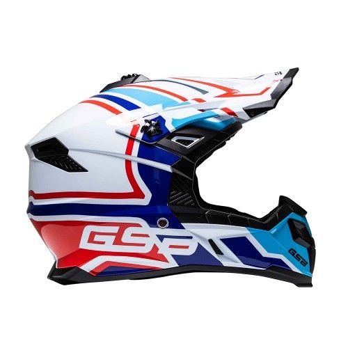 Кроссовый шлем GSB XP-20 MO Design Bianco Blu Rosso