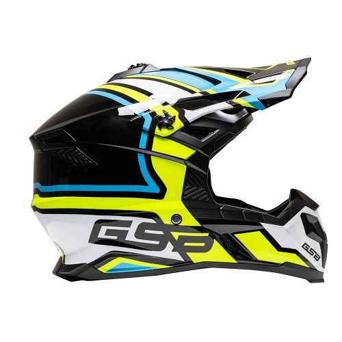 Кроссовый шлем GSB XP-20 MO Design Blu Giallo