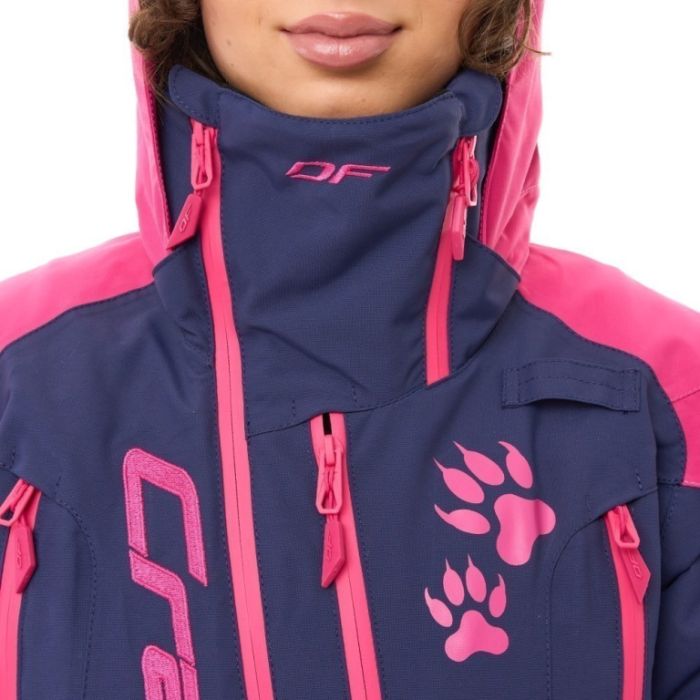 Снегоходный Утепленный комбинезон Dragonfly Extreme Woman Dark Blue - Pink Cat