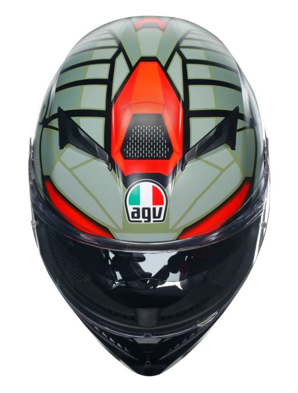 Шлем AGV K3 Decept Matt Black/Green/Red