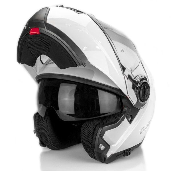 Снегоходный шлем модуляр с электростеклом LS2 FF325 Strobe Electric Snow White