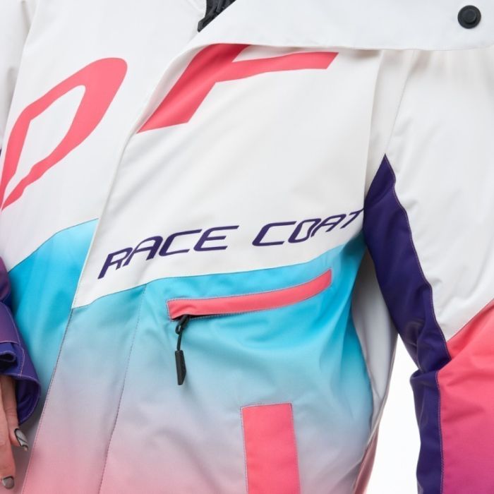 Плащ зимний Dragonfly Race Coat Winter Sunset Woman Coral - Blue