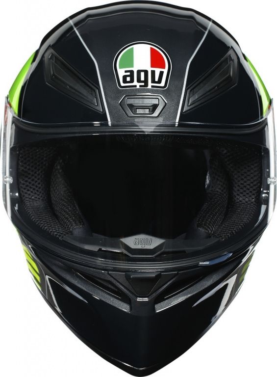 Шлем AGV K-1 MULTI Power Gunmetal/White/Green