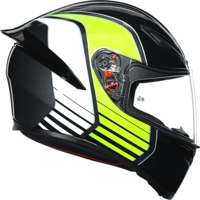 Шлем AGV K-1 MULTI Power Gunmetal/White/Green