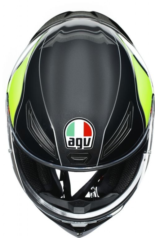 Шлем AGV K-1 MULTI Power Gunmetal/White/Green