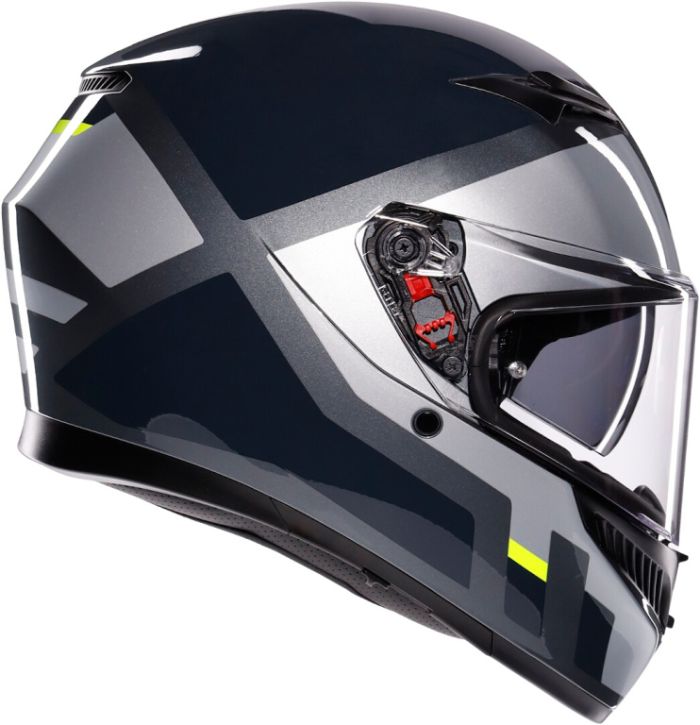 Шлем AGV K3 Shade Grey/yellow Fluo
