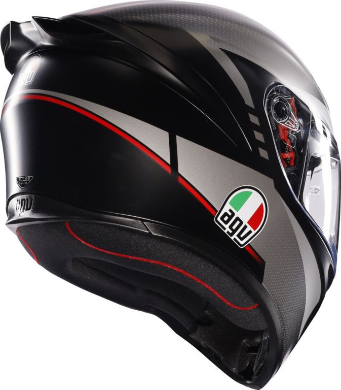 Шлем AGV K-1 S E2206 Lap Matt Black/grey/red