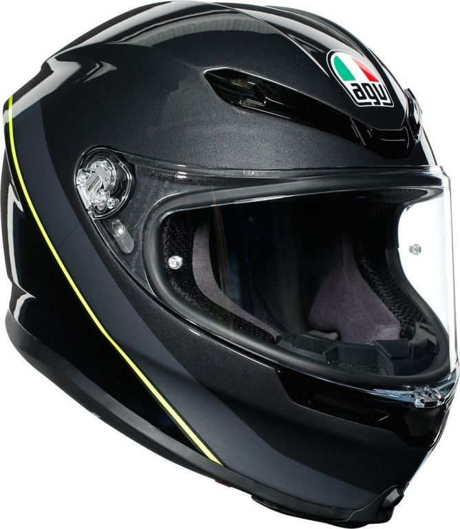 AGV Шлем K-6 Multi Minimal Gunmetal / Black / Yellow-fluo