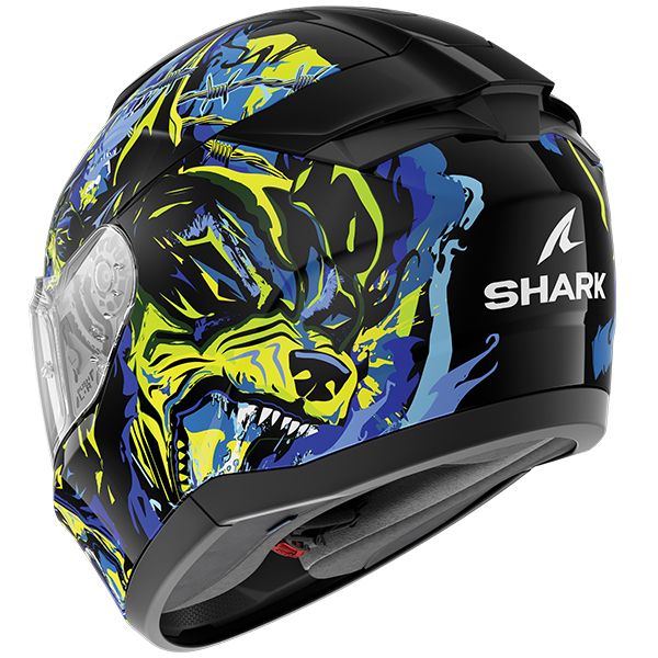 Мотошлем Shark Ridill 2 RAGING BEAST Black/Blue/Green