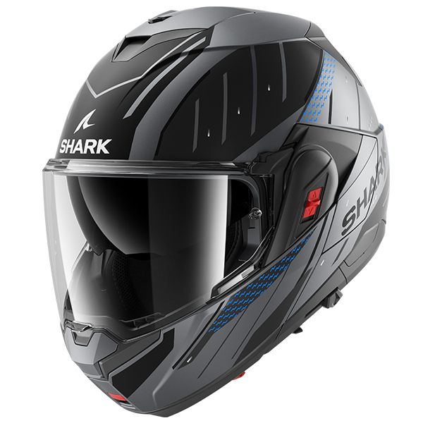 Шлем модуляр Shark Oxo Ridger Mat Anthracite/Blue/Black