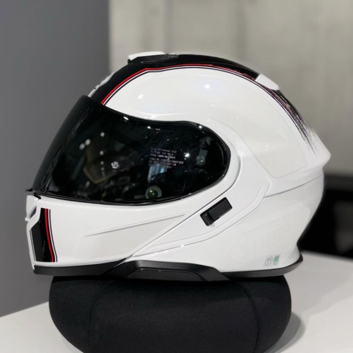 Шлем модуляр Shoei NEOTEC III SATORI TC-6 бело-черно-красный