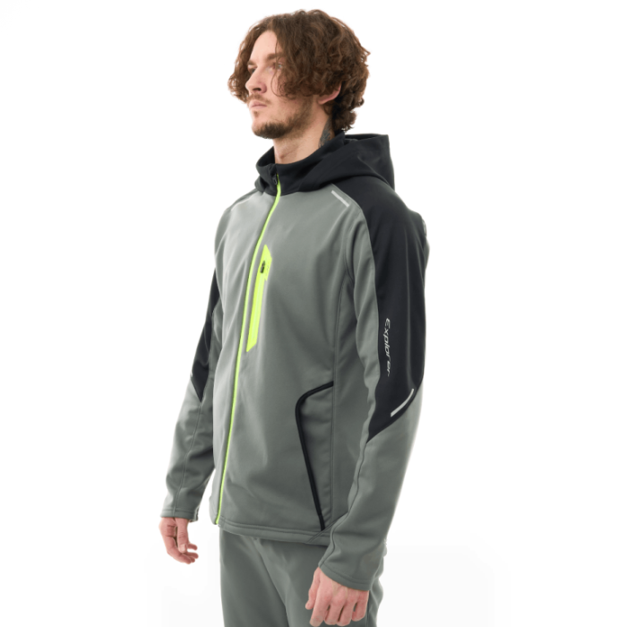 Куртка с капюшоном Dragonfly Explorer 2.0 Man Grey - Lemon 2024
