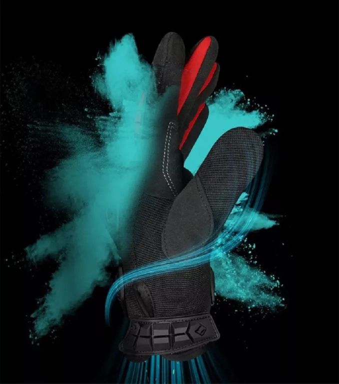 Перчатки текстильные Ones Again Peak 1.0, black-red