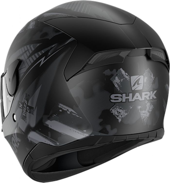 Мотошлем Shark D-Skwal 2 Penxa, черный матовый/серый матовый