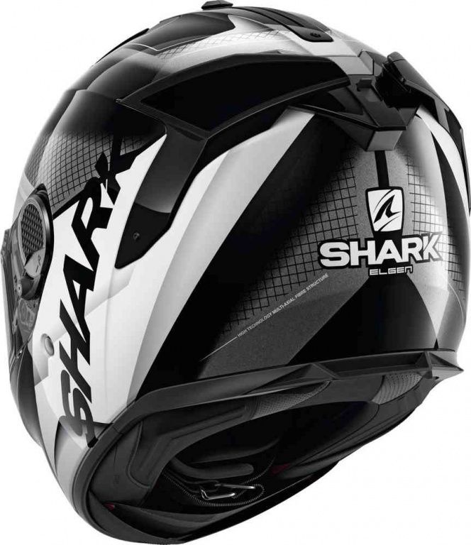 Шлем интеграл Shark Spartan GT Elgen Black White Gray