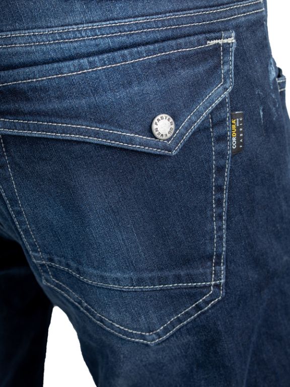 Мотоджинсы EF56 PYTHON EVO муж. Slim fit Cordura Denim стрейч Тёмный Синий Stonewash+Brush