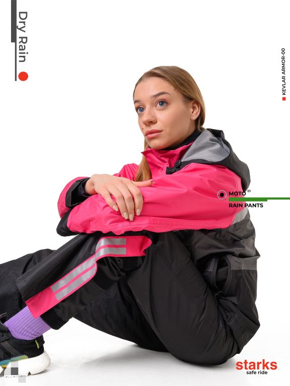 Дождевые брюки женские Starks Dry Rain DR219 Фуксия