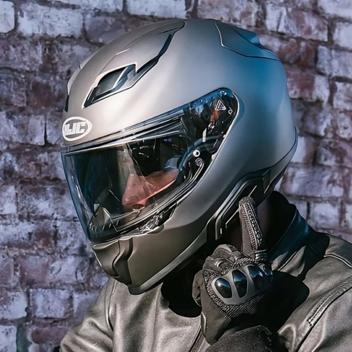 Шлем интеграл HJC F71 Semi Flat Titanium