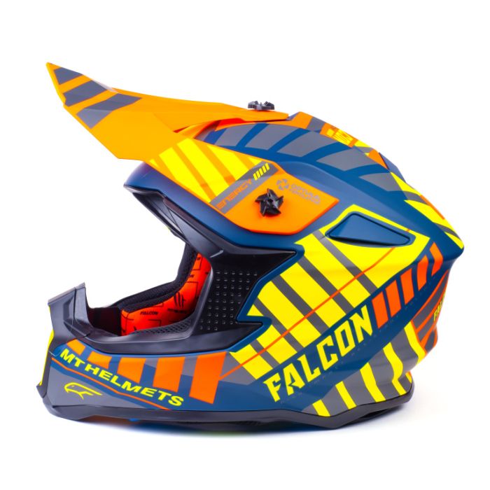 Шлем кроссовый MT MX802 Falcon Energy B3 matt yellow