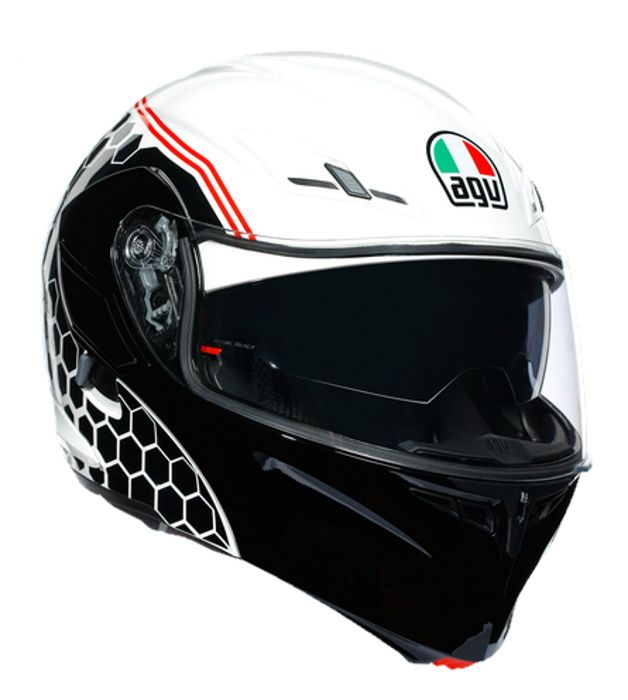 Мотошлем модуляр AGV Compact ST Multi Detroit White/Black