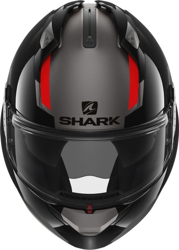 Шлем модуляр Shark Evo-GT Sean Mat черно-красный