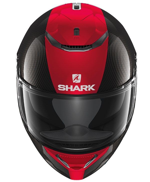 Шлем интеграл Shark Spartan Carb 1.2 Skin Carbon Red, черно-красный