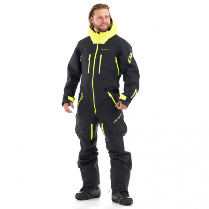 Снегоходный комбинезон Dragonfly SuperLight 3L MAN Dark Black-Yellow Fluo
