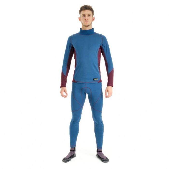Термобелье зимнее с высоким воротом Dragonfly 2023 Bordo - Deep Blue