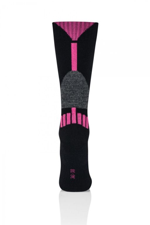 Носки женские Brubeck Ski Force черный/розовый