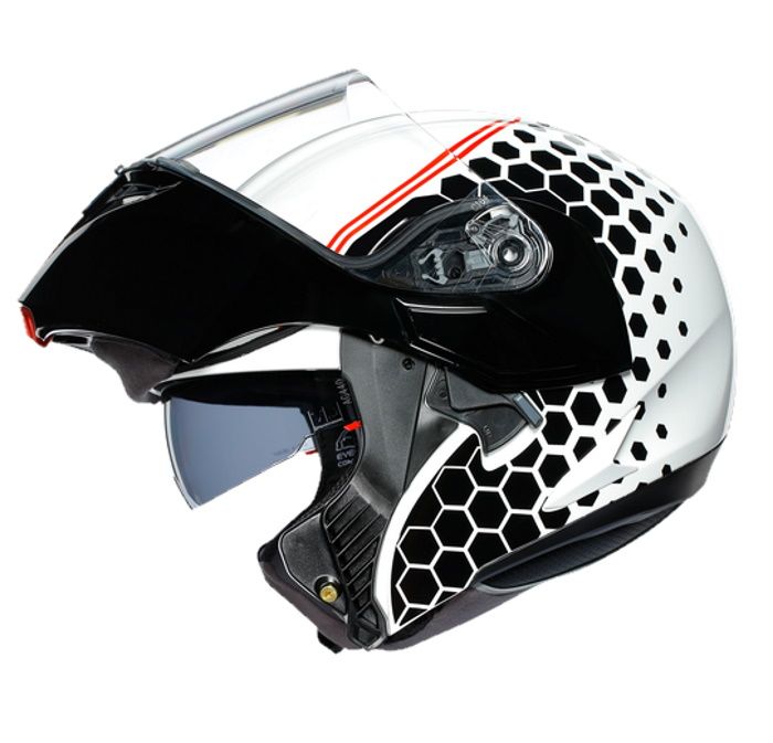 Мотошлем модуляр AGV Compact ST Multi Detroit White/Black