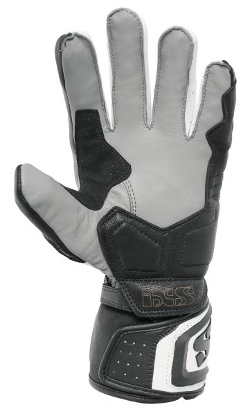 Перчатки кожаные IXS RS-100 чёрный/белый