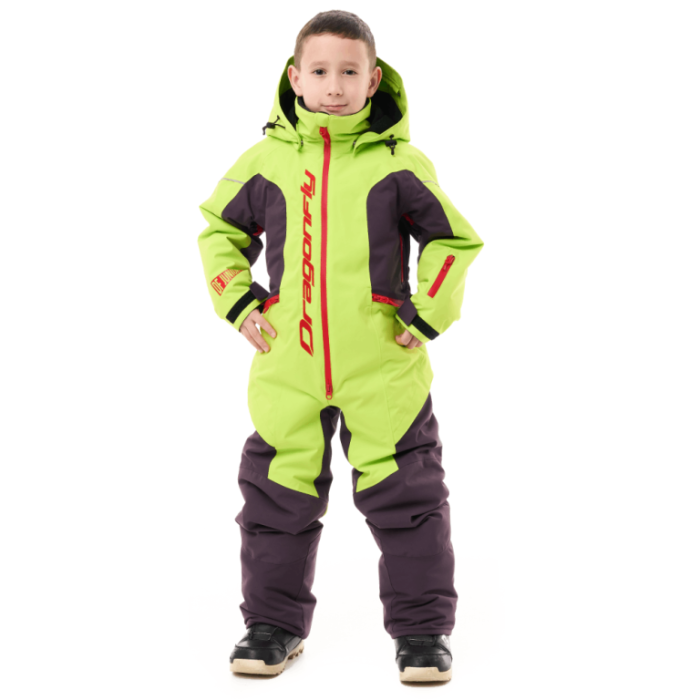 Зимний утепленный комбинезон Dragonfly GRAVITY Junior Lime - Plum