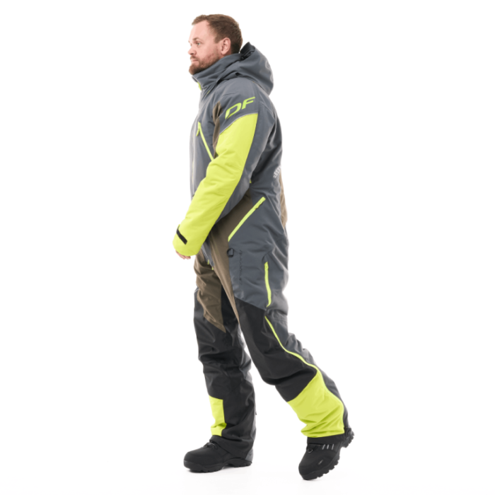 Снегоходный комбинезон Dragonfly Extreme 2.0 Man Grey - Brown - Lime Утепленный (100)
