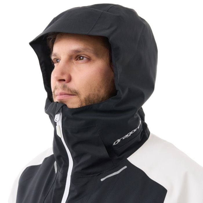 Куртка горнолыжная утепленная Dragonfly Gravity Man White Snow - Black