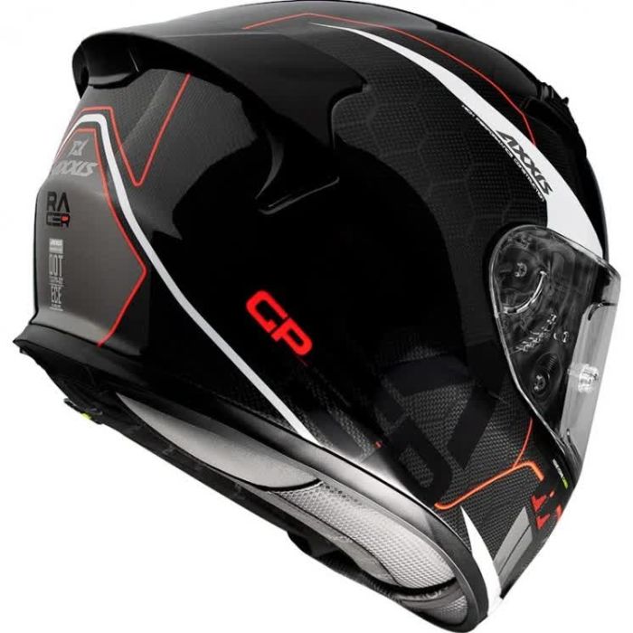 Шлем интеграл AXXIS FF103SV Racer GP SV Spike карбоновый черный