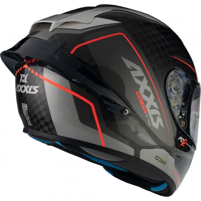 Шлем интеграл AXXIS FF104C Cobra Rage карбоновый серый