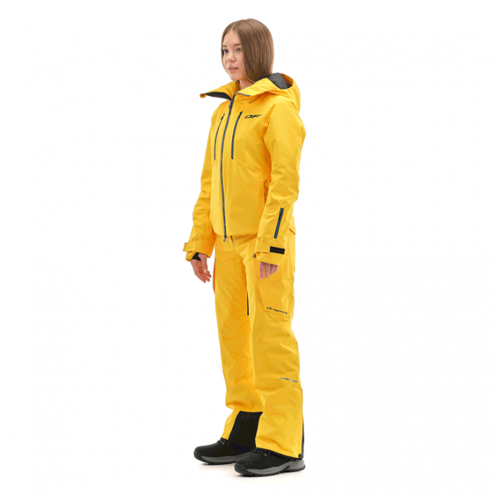 Куртка горнолыжная утепленная Dragonfly Gravity Premium Woman Yellow-Dark Ocean