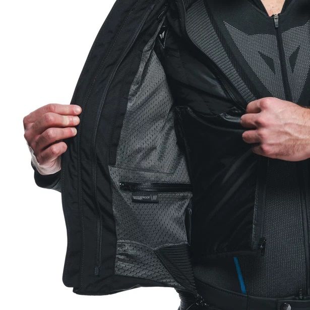 Мотокуртка кожаная Dainese Avro 5 Black/red-lava/white