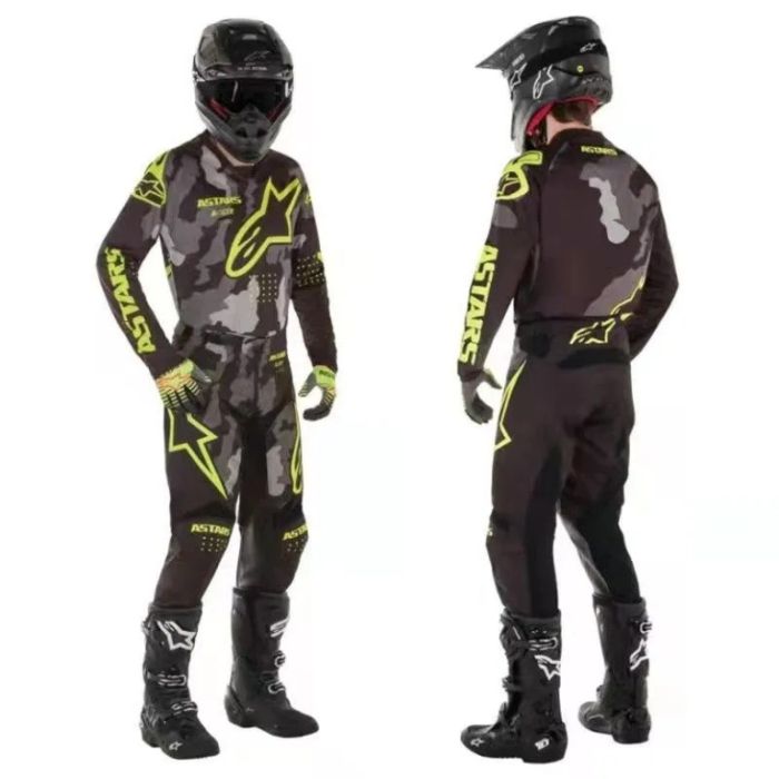 Комплект для мотокросса Replica Alpinestars серый/камо/желтый