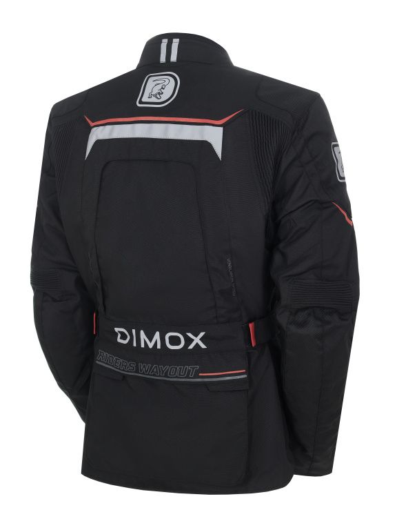 Мотокуртка текстиль Dimox Expedition черный красный