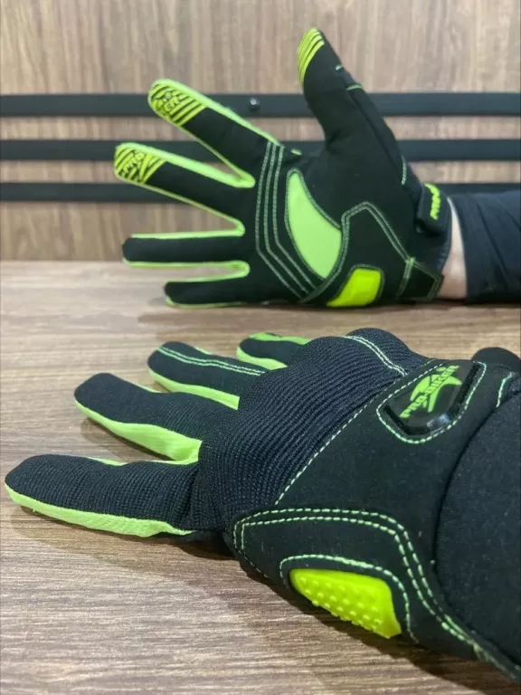 Перчатки текстильные MotoLike Probiker черно-зеленые