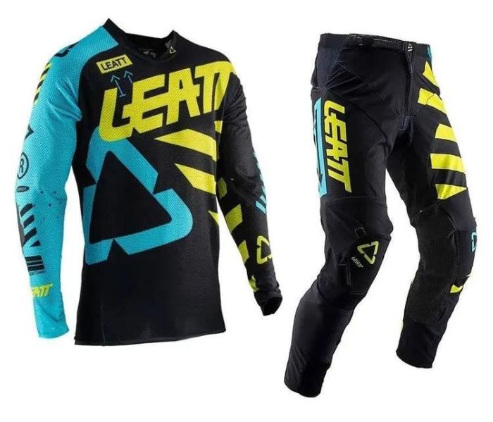 Комплект для мотокросса Replica Leatt черный/синий/желтый