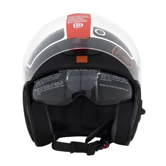 Шлем Beon B-117 Jet Mat Black/orange