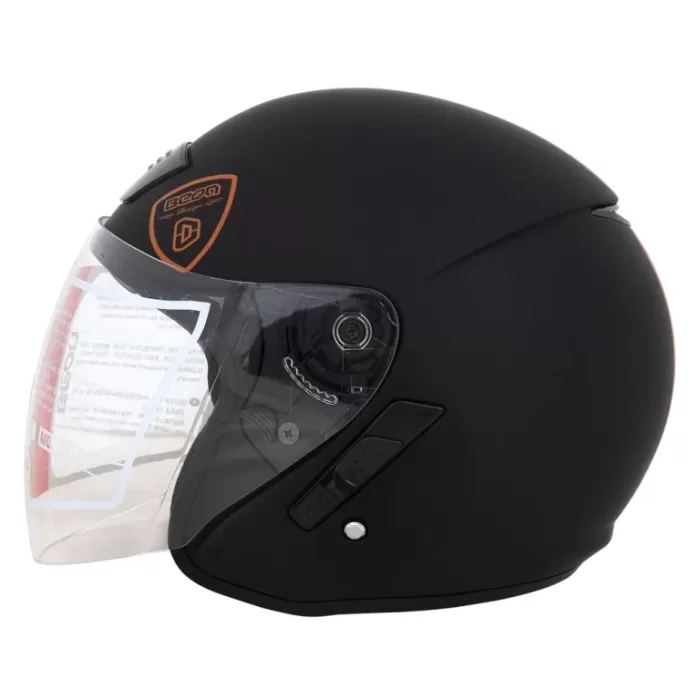 Шлем Beon B-117 Jet Mat Black/orange