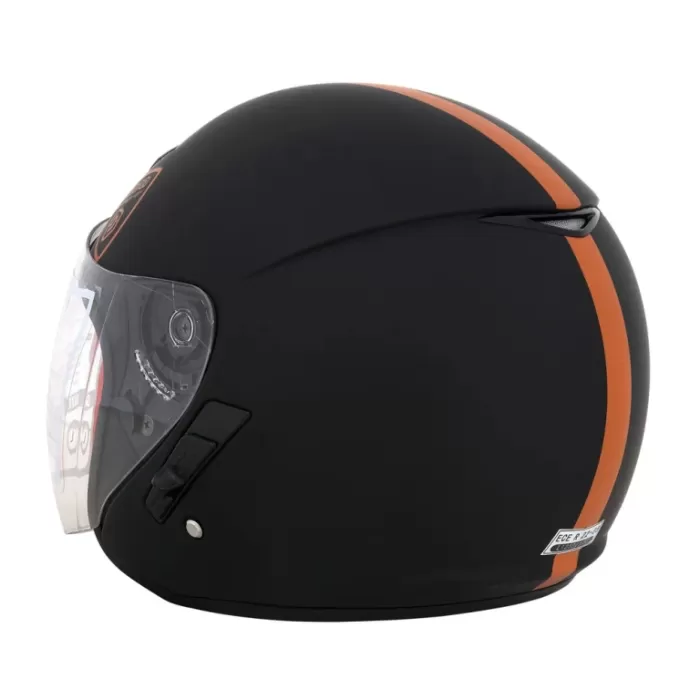 Шлем Beon B-117 Jet Mat Black/orange