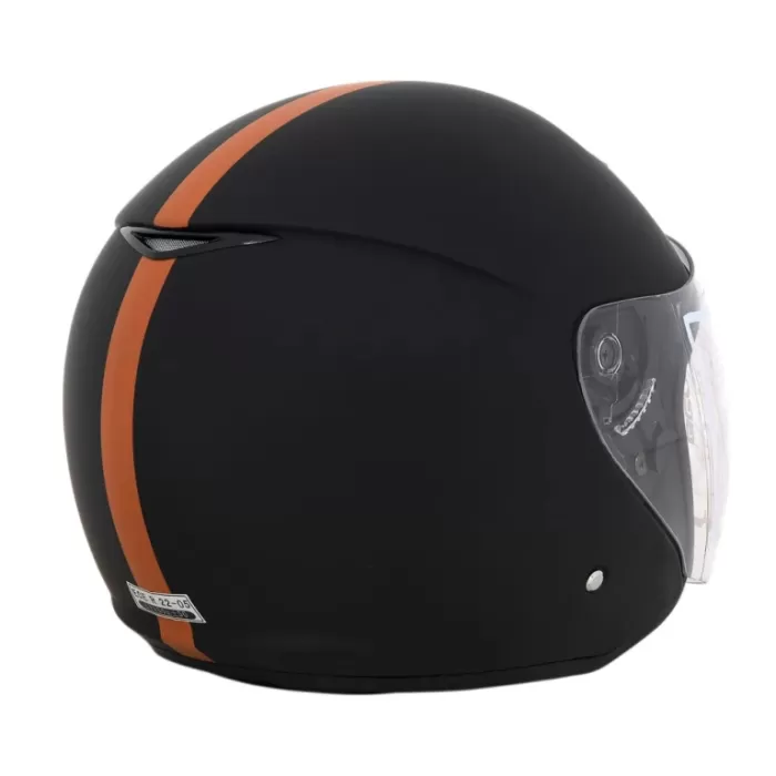 Шлем Beon B-117 Jet Mat Black/orange